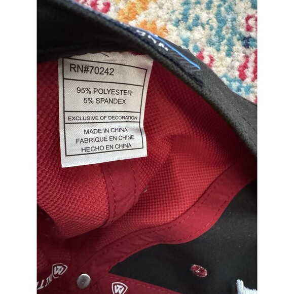 Top of the World Men's Fitted Hat Red IU Indiana Hoosiers Embroidered Logo - Picture 3 of 5